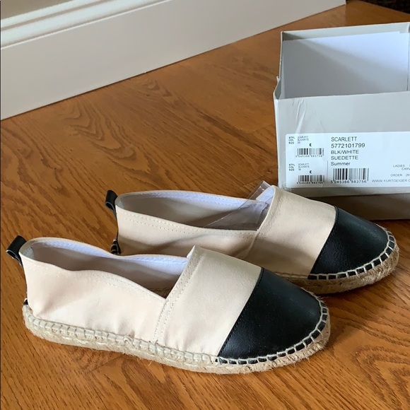 Kurt Geiger Shoes - NWT Kurt Geiger Espadrilles Black/White Size 39